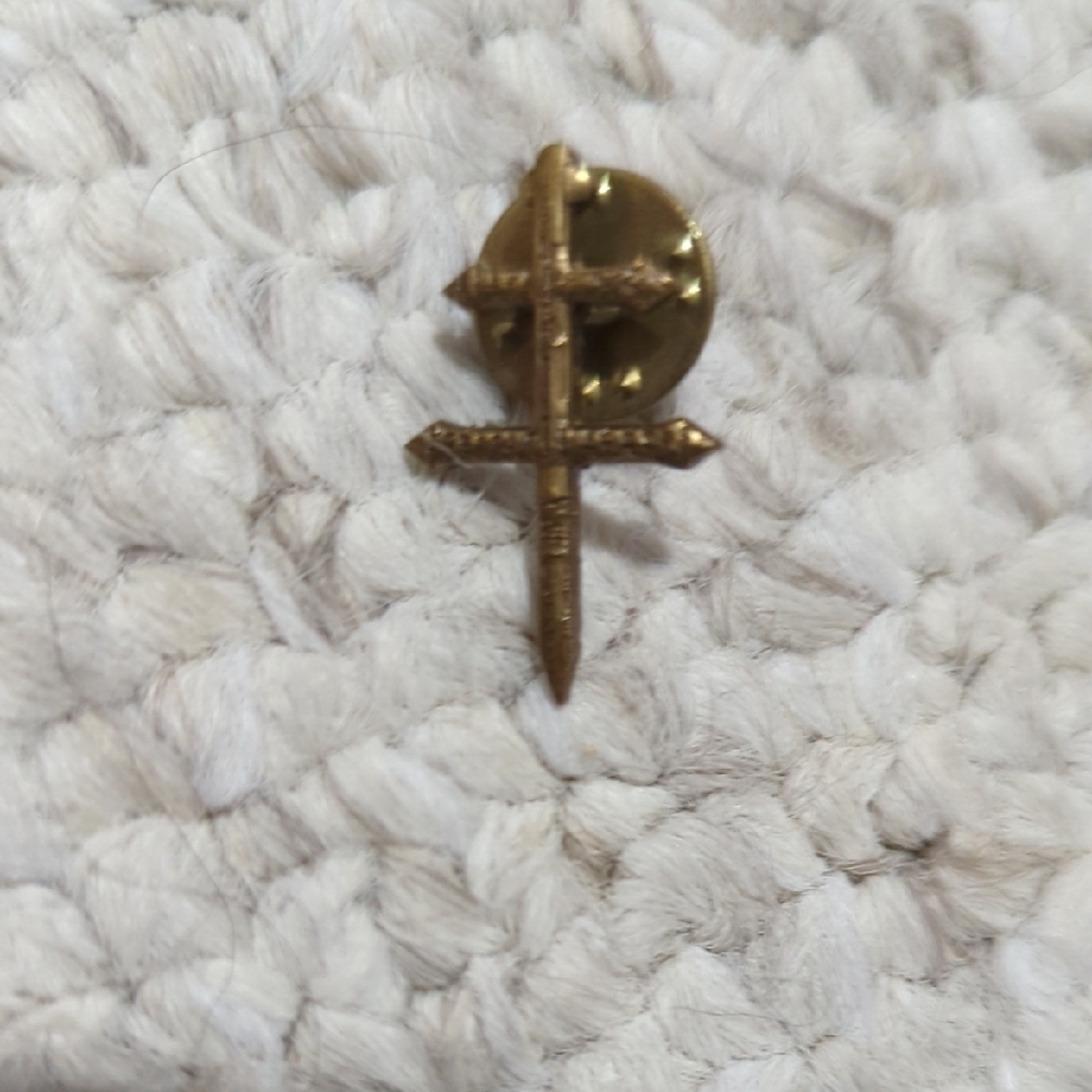 Gold Cross Pin